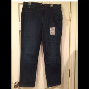 Gloria Vanderbilt Lina curvy slim fit jeans denim dark blue 14